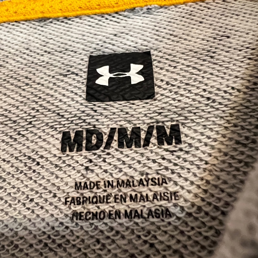 Under Armour Men's Project Rock Gray Short Sleeve Hoodie Mens Sizes‎ Brahma Bull - Picture 5 of 12